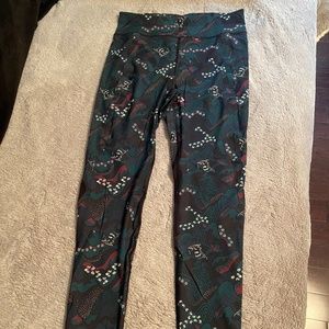 Sweaty Betty Teal Landscape Highwaist Leggings (Medium)
